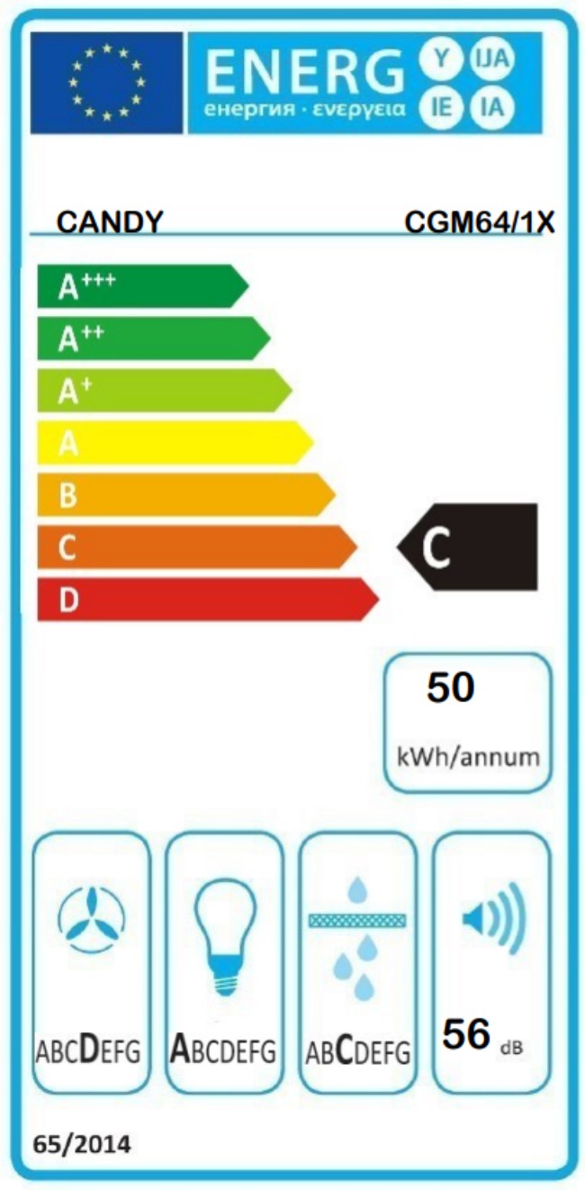 Hotte decorative murale CANDY  - CGM641X