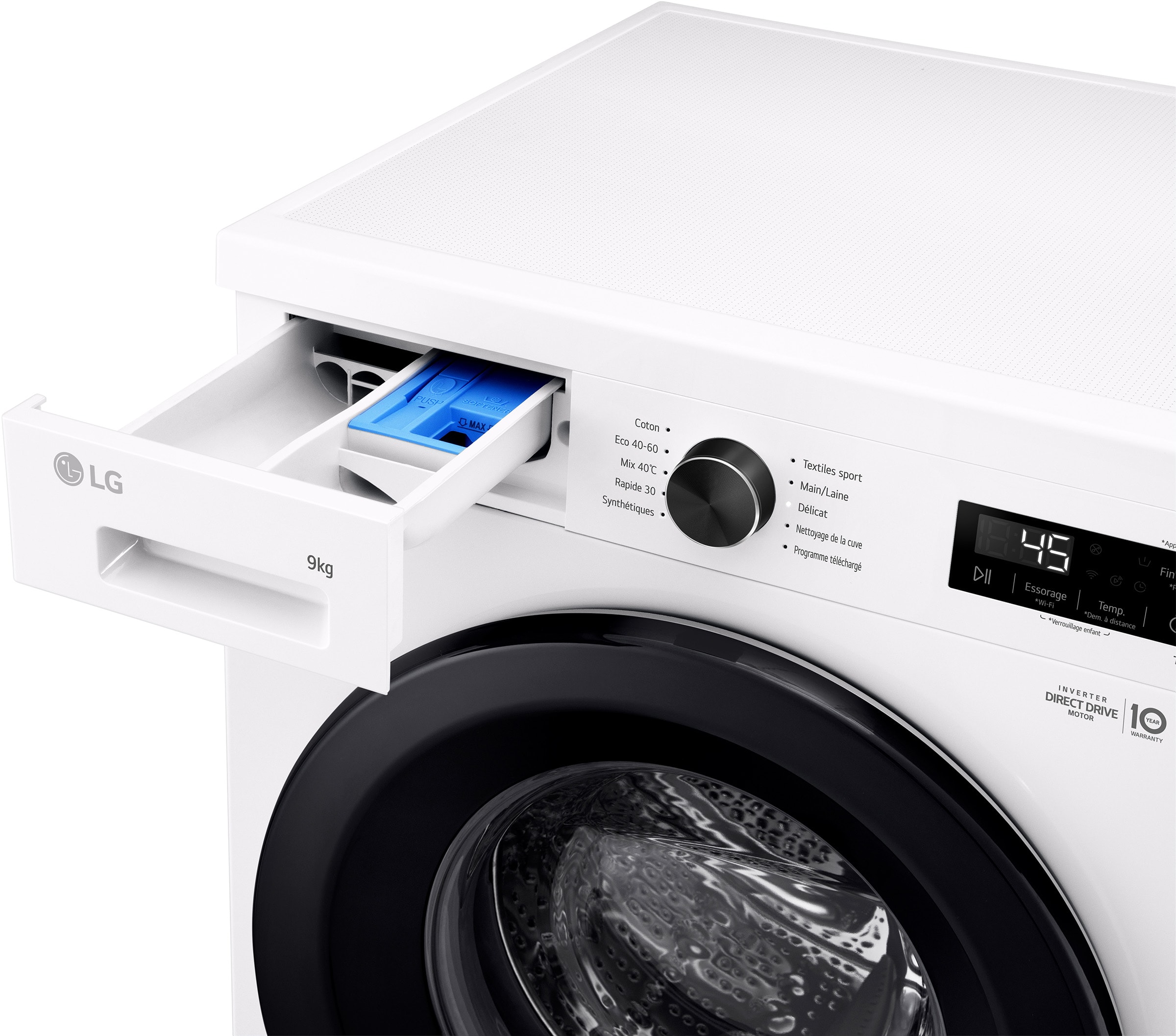 Lave linge Frontal LG Fonction vapeur 9kg - F94B15WHS