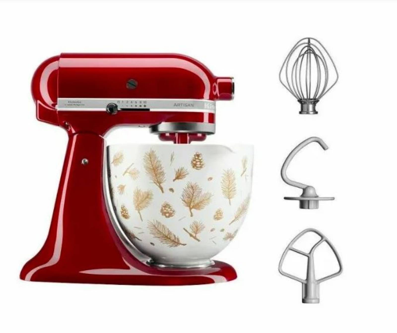 Robot pâtissier KITCHENAID multifonction Artisan 4.8L Rouge  5KSM156PBEGD