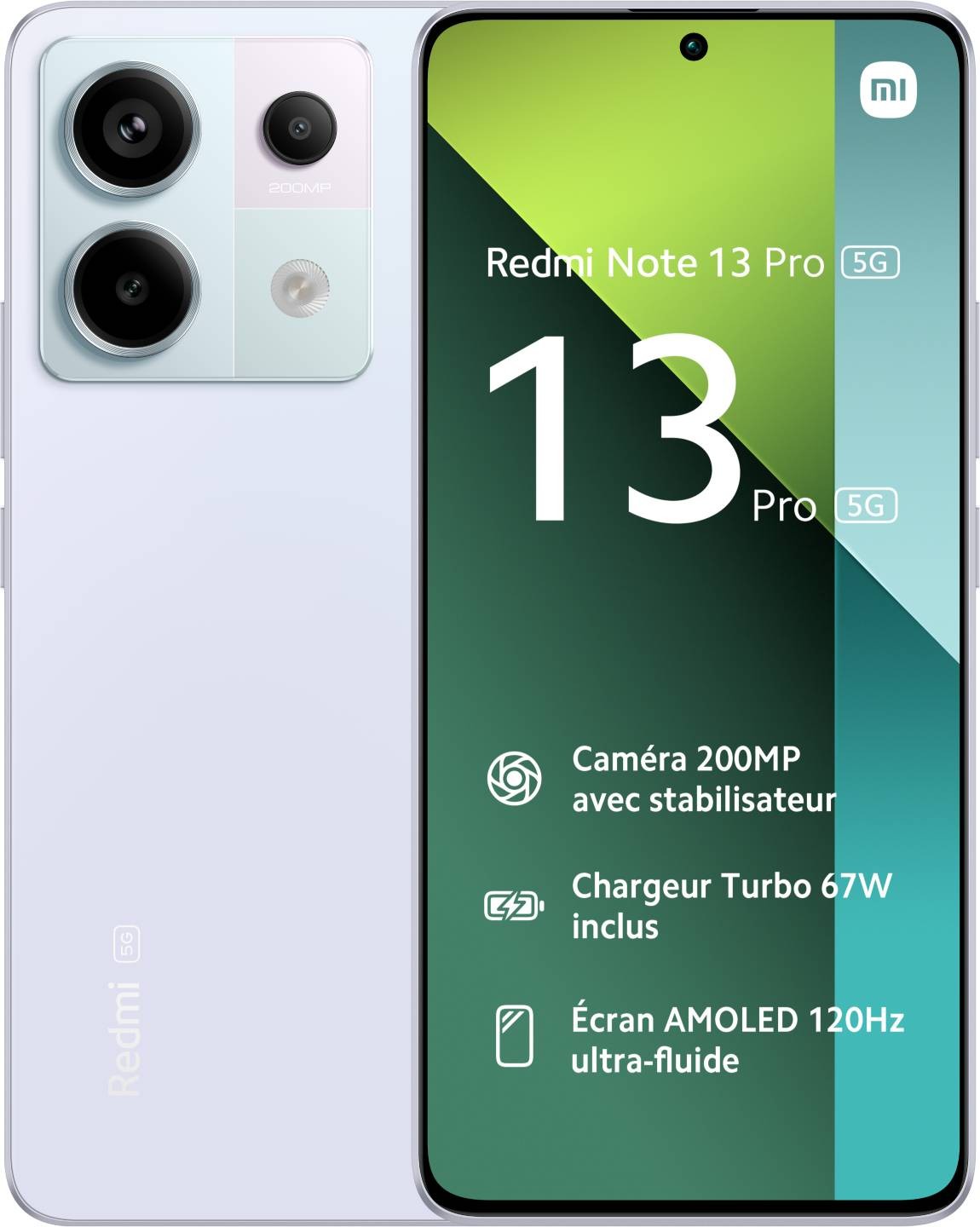 XIAOMI Smartphone Redmi Note 13 Pro 5G 8+256Go - Violet  REDNOTE13P-5G-256-VI