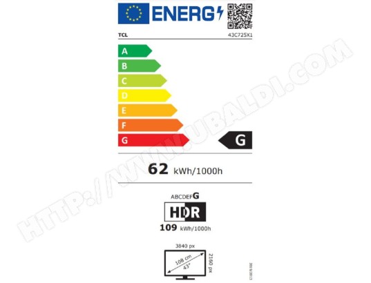 TV QLED 4K 108 cm TCL  - 43C725