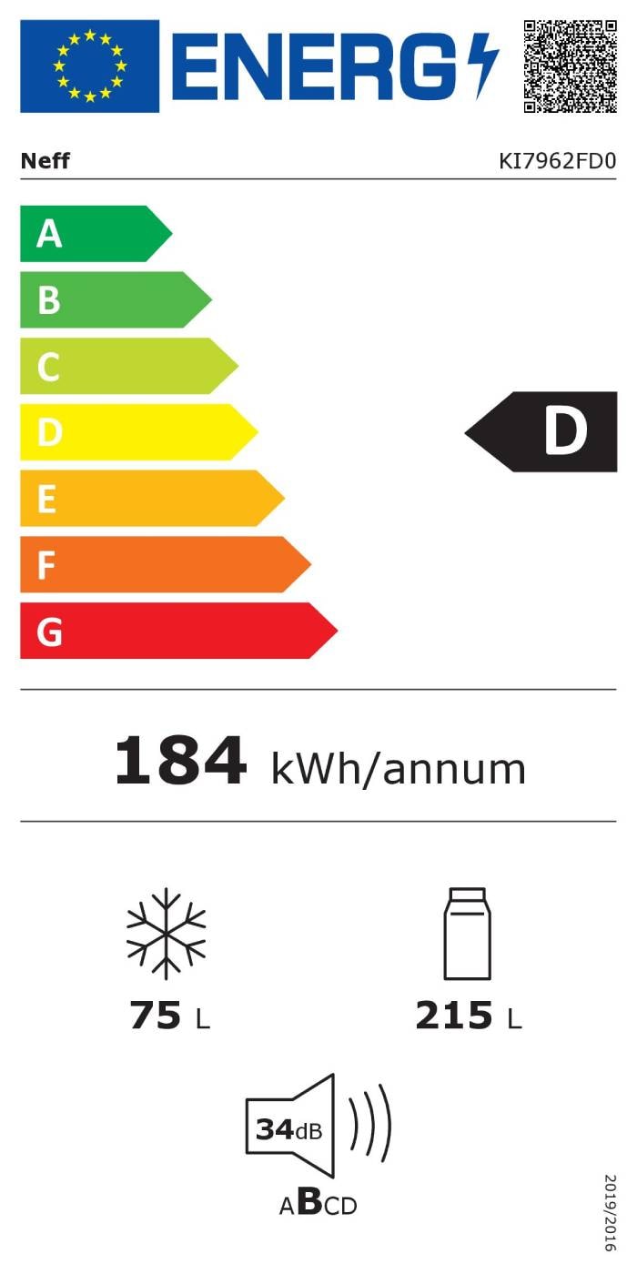 Réfrigérateur congélateur encastrable NEFF  - KI7962FD0