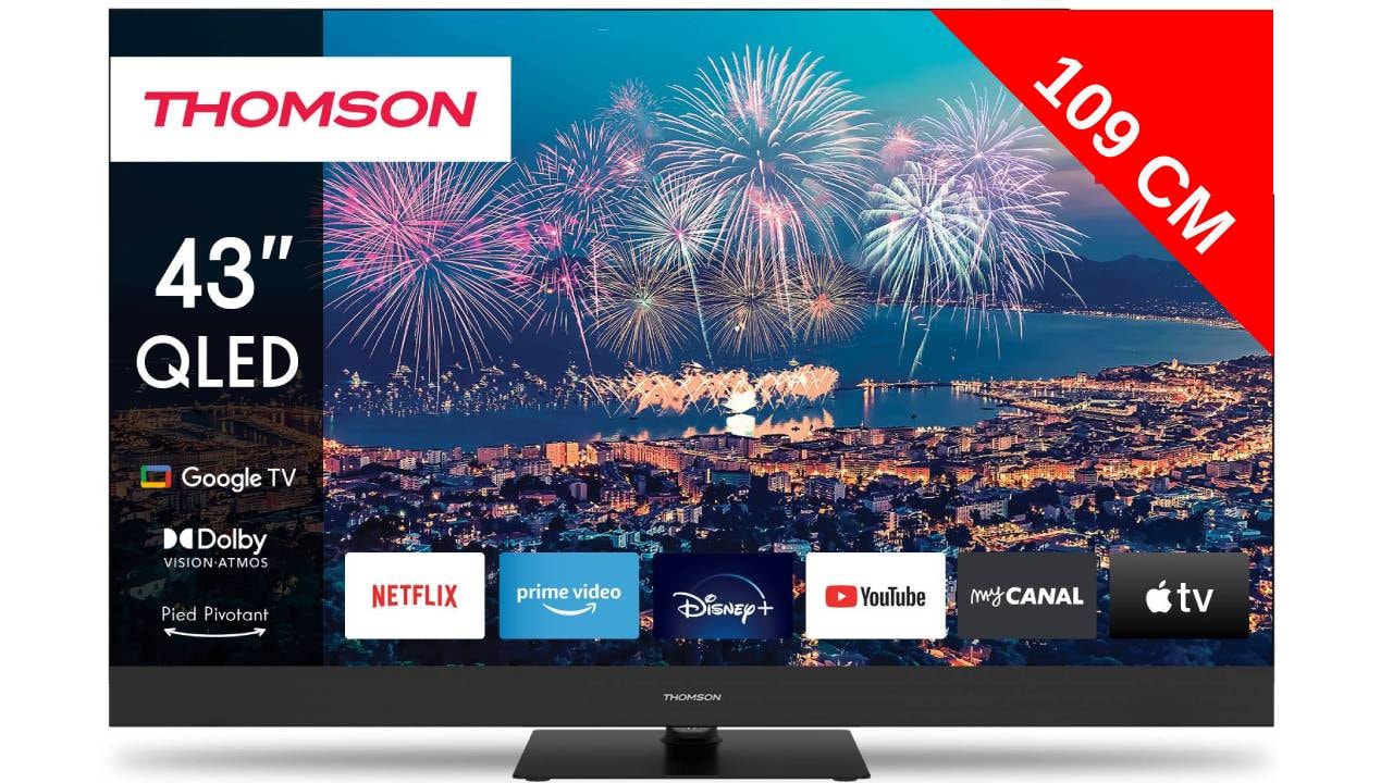 THOMSON TV QLED 4K 109 cm 60 Hz Smart TV 43"  43QG6C14