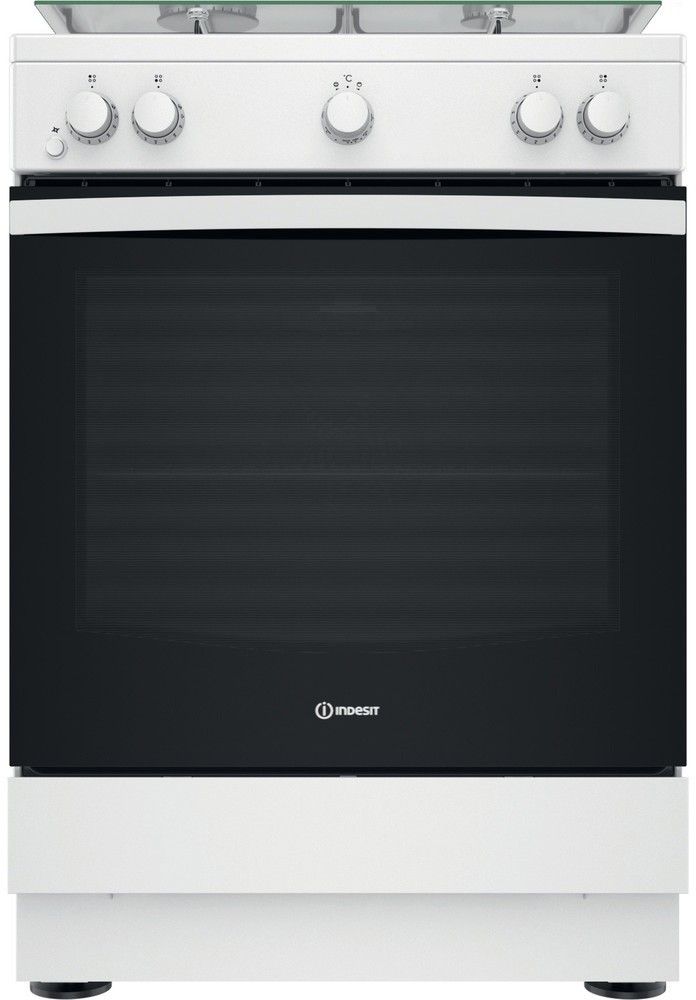 Cuisiniere gaz INDESIT 4 Feux + four Gaz Blanc IS67G1KMW/E