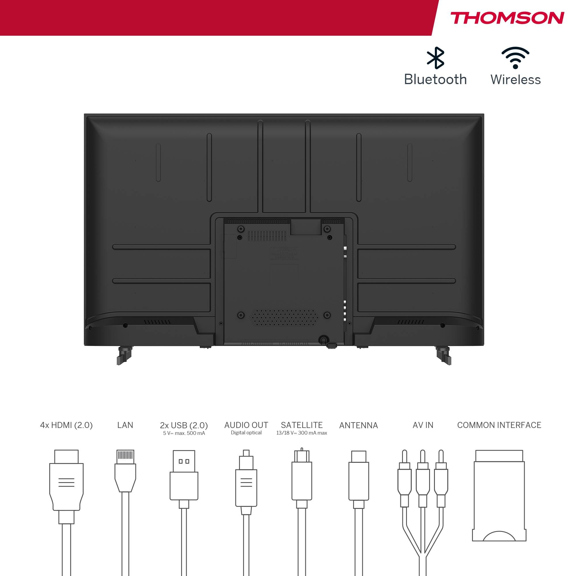 THOMSON TV QLED 4K 109 cm 50 Hz Dolby Atmos 43"  - 43QA2S13