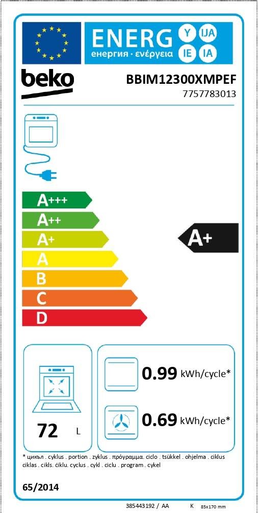 Four encastrable pyrolyse BEKO  - BBIM12300XMPEF