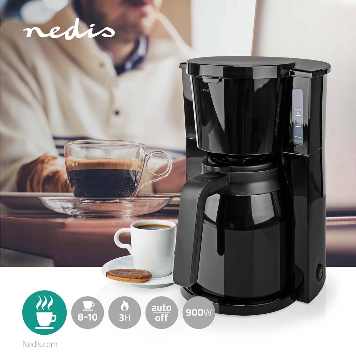 Cafetière NEDIS  - KACM250EBK