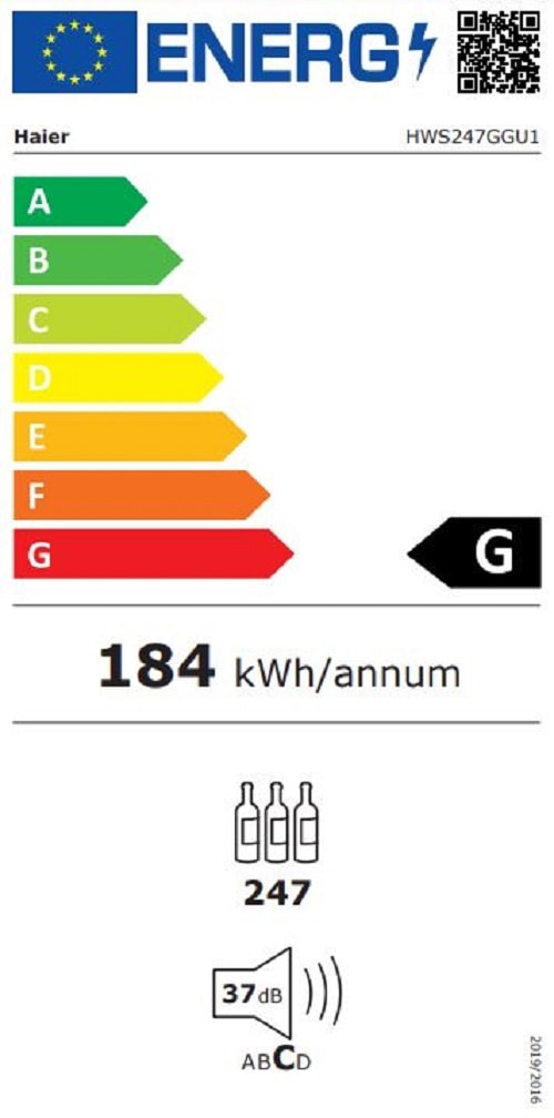 Cave à vin de vieillissement HAIER 247 bouteilles - HWS247GGU1