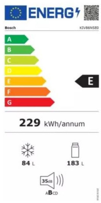 Réfrigérateur congélateur encastrable BOSCH  - KIV86NSE0