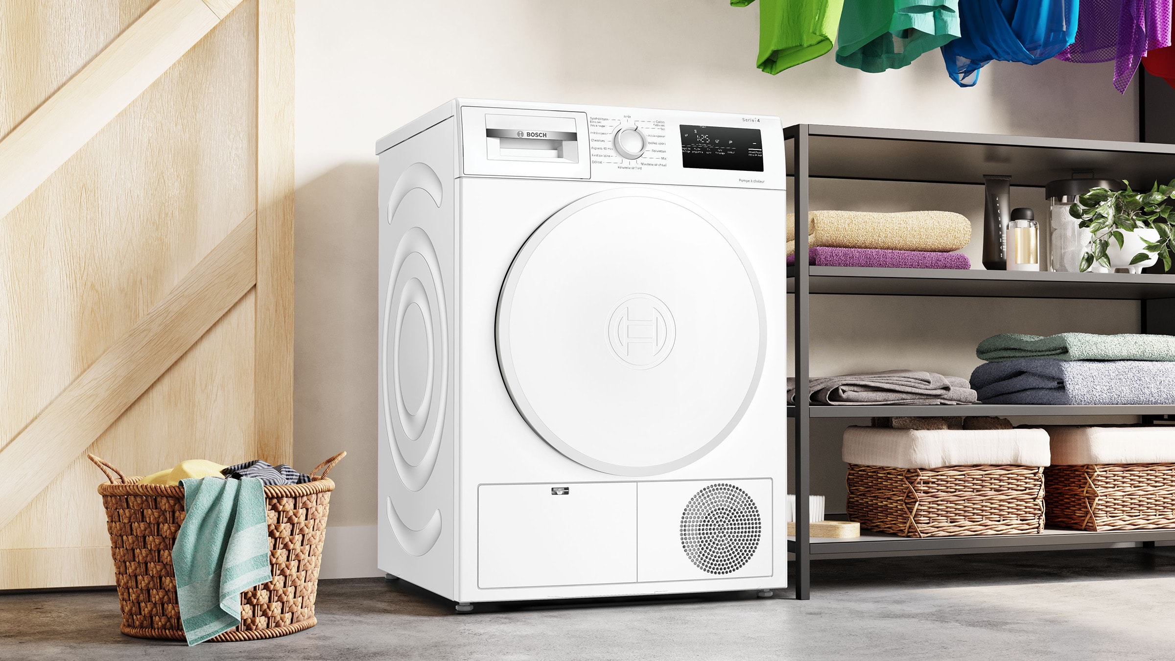 Sèche-linge pompe à chaleur BOSCH Serie 4 AutoDry 8kg Blanc - WTH8300DFR