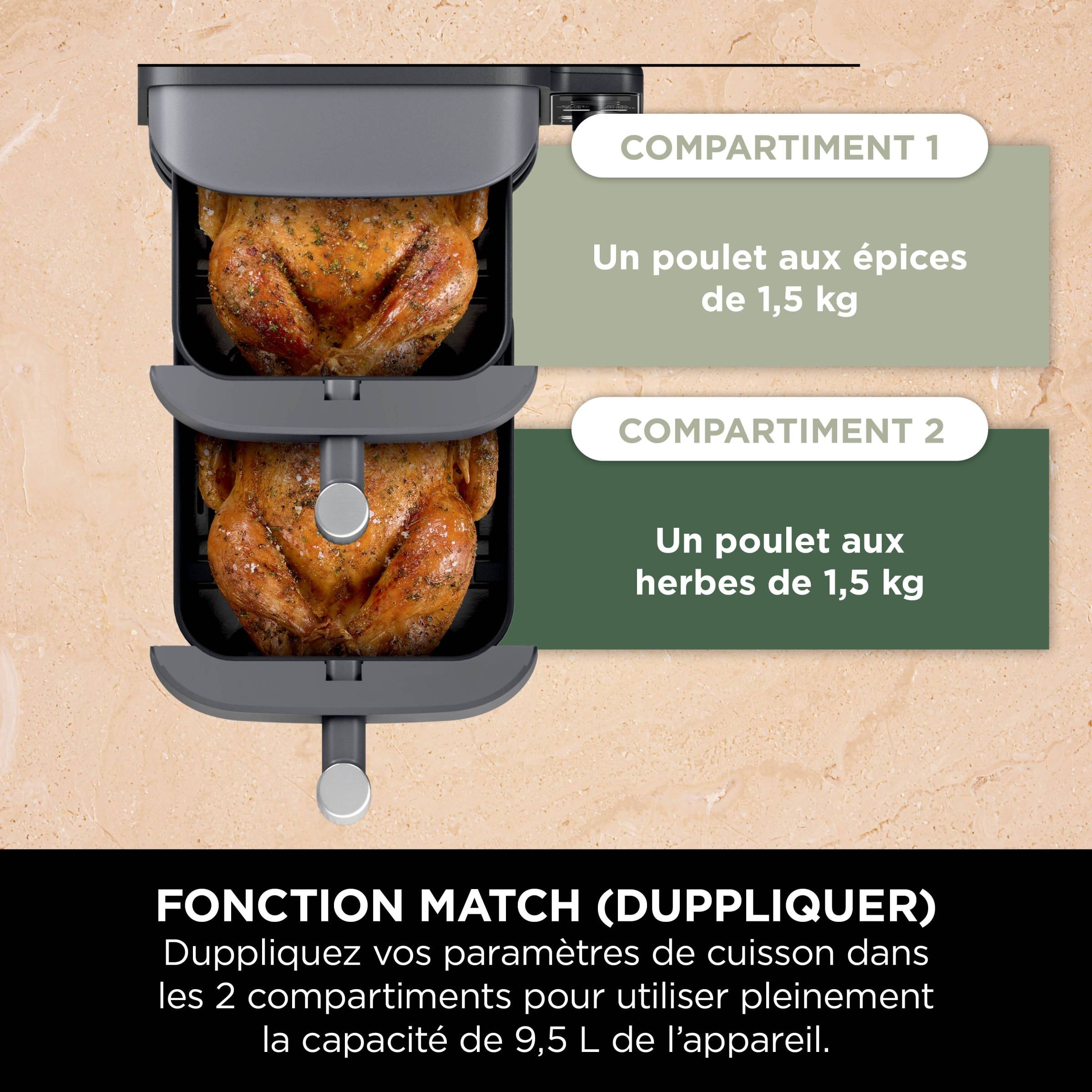 Friteuse à air chaud NINJA Air Fryer 2470W 9.5L  - SL400EU