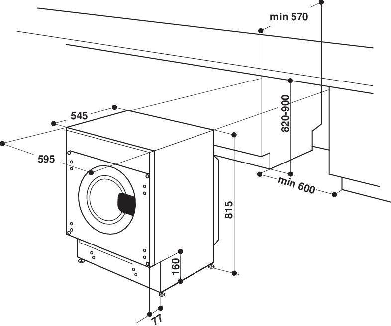 Lave linge encastrable WHIRLPOOL  - BIWMWG91485FR