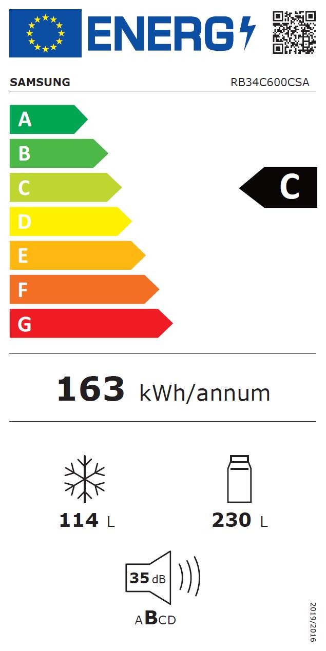 Réfrigérateur congélateur bas SAMSUNG  - RB34C600CSA