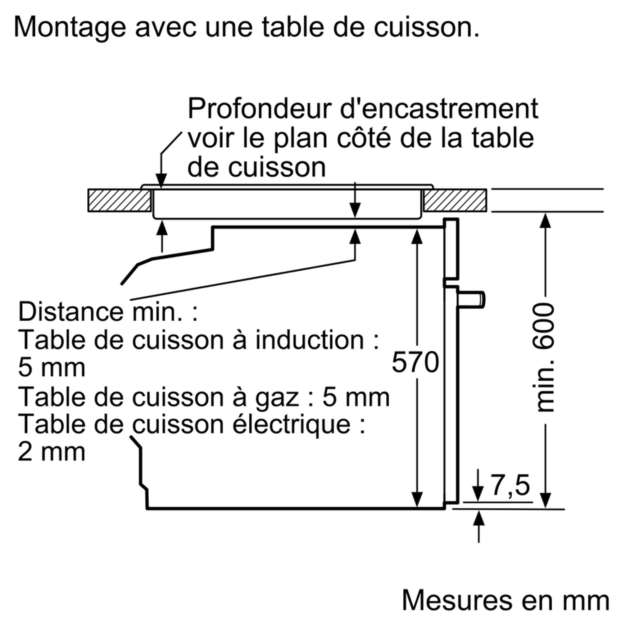 Four encastrable pyrolyse BOSCH 71L Noir - HQG572BB3F