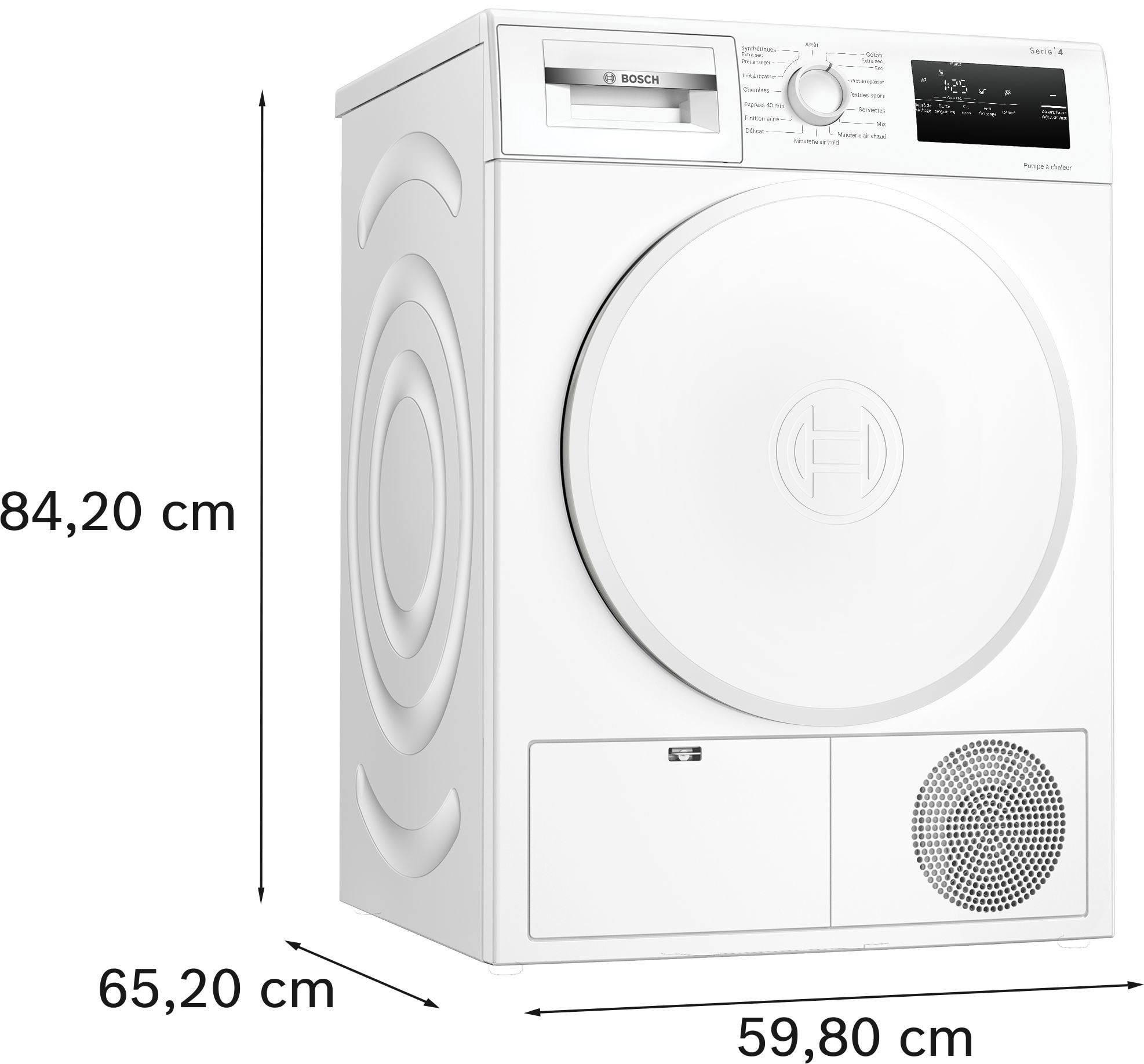 Sèche-linge pompe à chaleur BOSCH Serie 4 AutoDry 8kg Blanc - WTH8300DFR