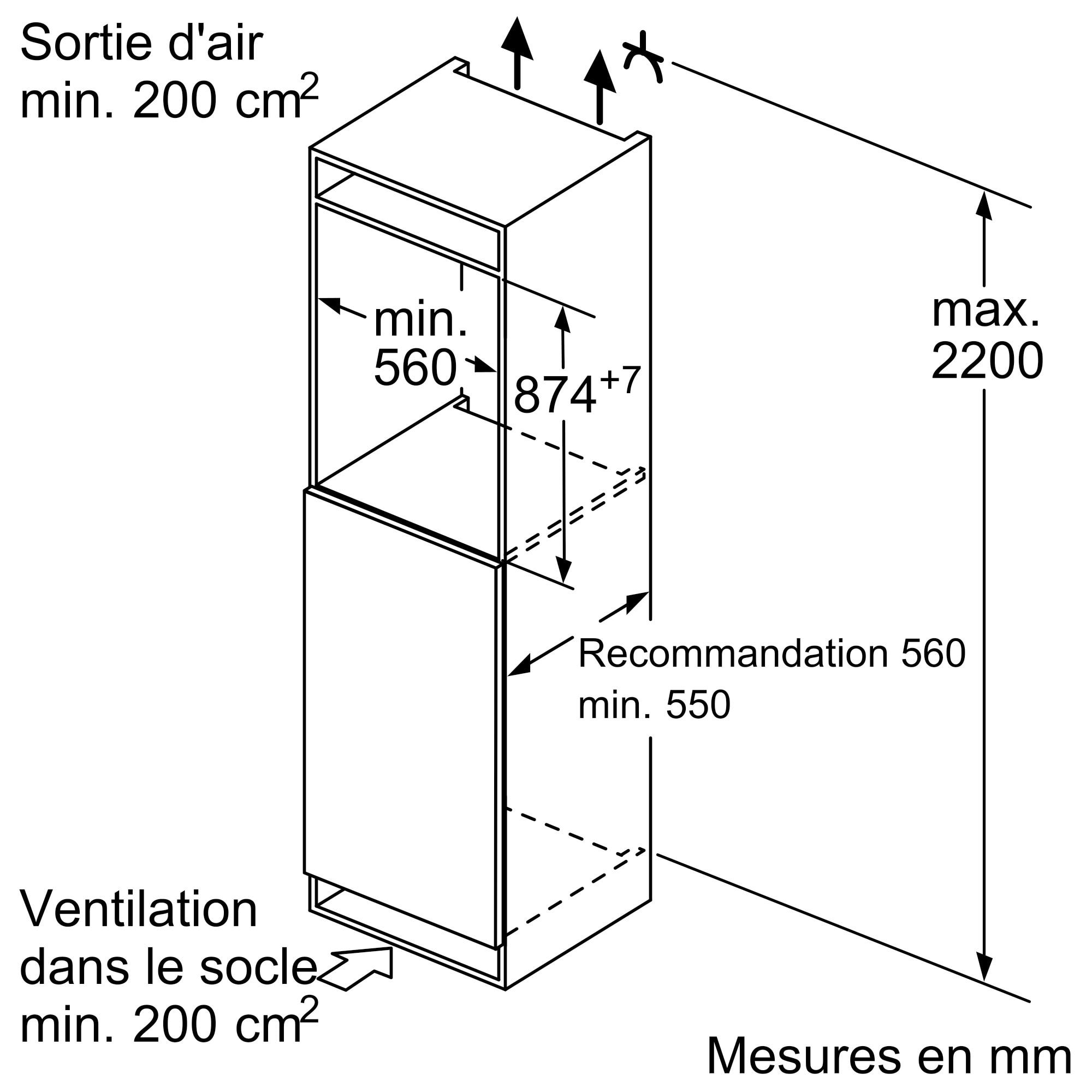 Congélateur encastrable armoire SIEMENS  - GI21VADE0