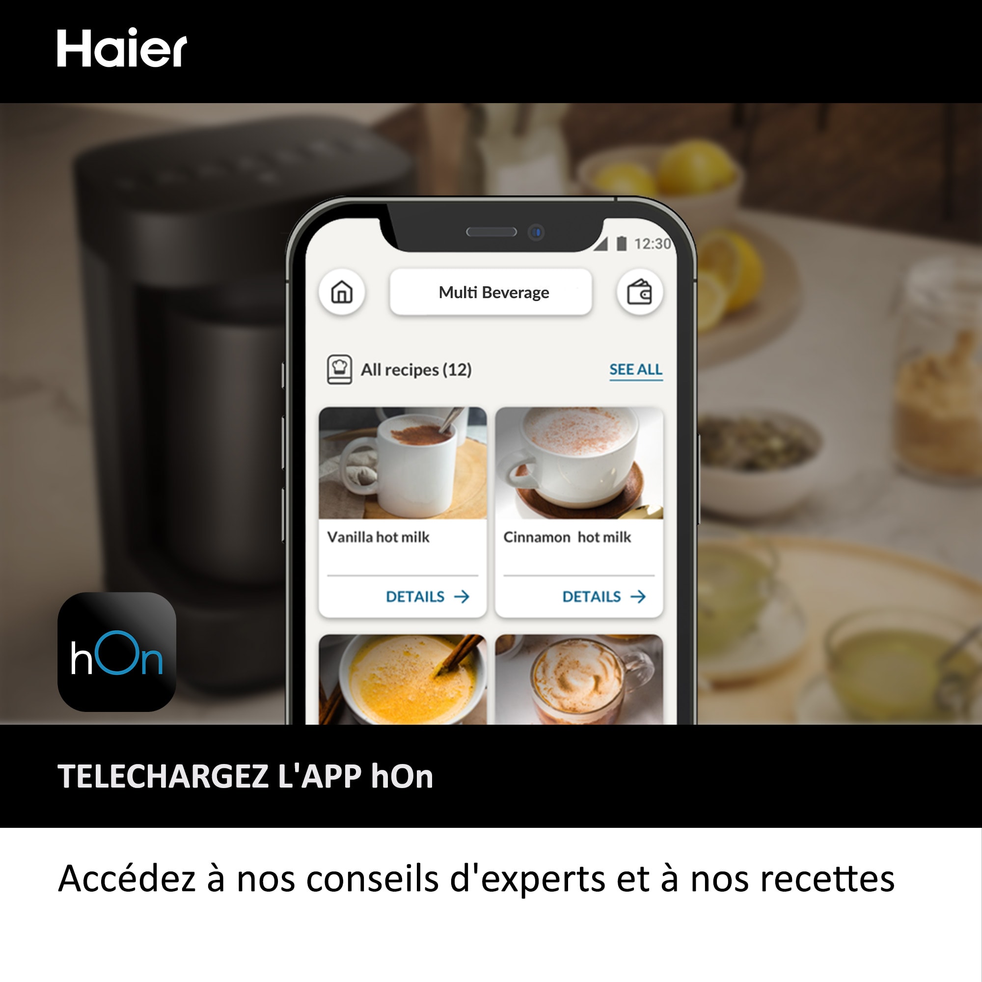 Ensemble petit déjeuner HAIER 700W Polyvalent 7 programmes  - HMB5W4/011