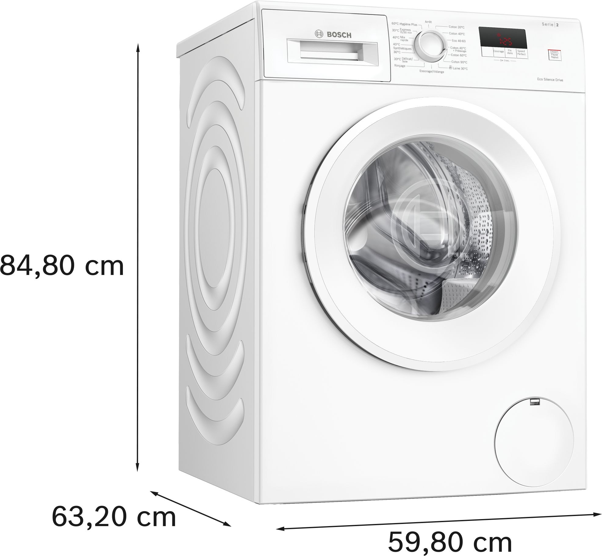 Lave linge Frontal BOSCH Moteur Eco Silence Drive 7kg - WGE02406FR