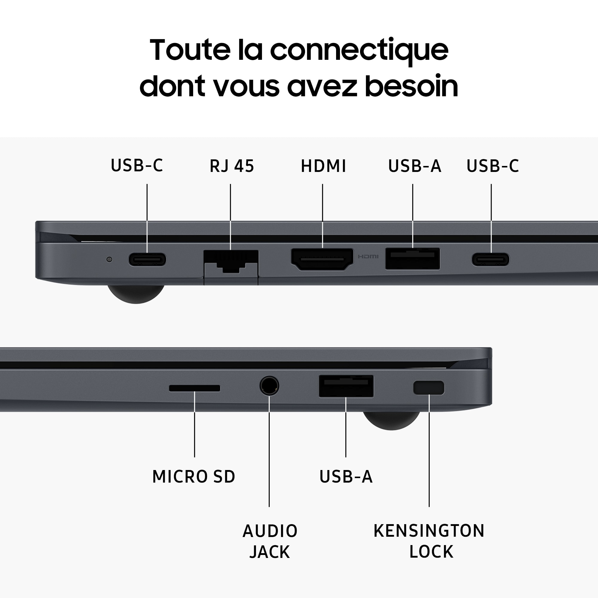 PC portable 15 pouces SAMSUNG 15.6" Intel Core 7 150U 16Go RAM 512Go SSD - NP750XGK-KB1FR