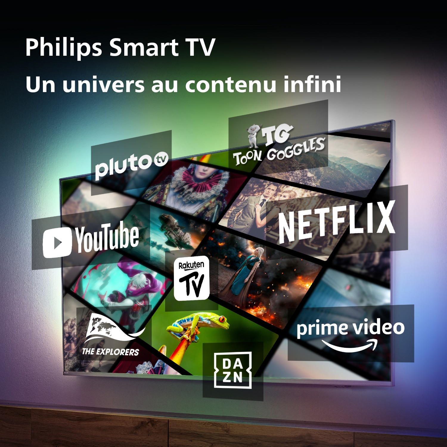 PHILIPS TV LED 4K 139 cm Ambilight Ultra HD Dolby Vision 55" - 55PUS8108/12