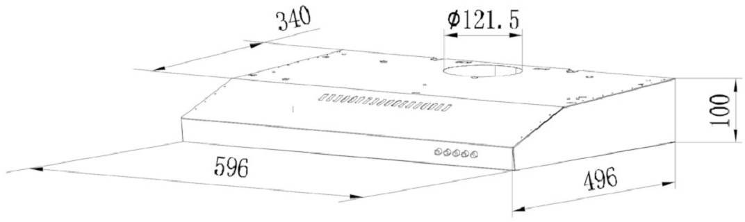 Hotte casquette ROSIERES  - RHC6381PN