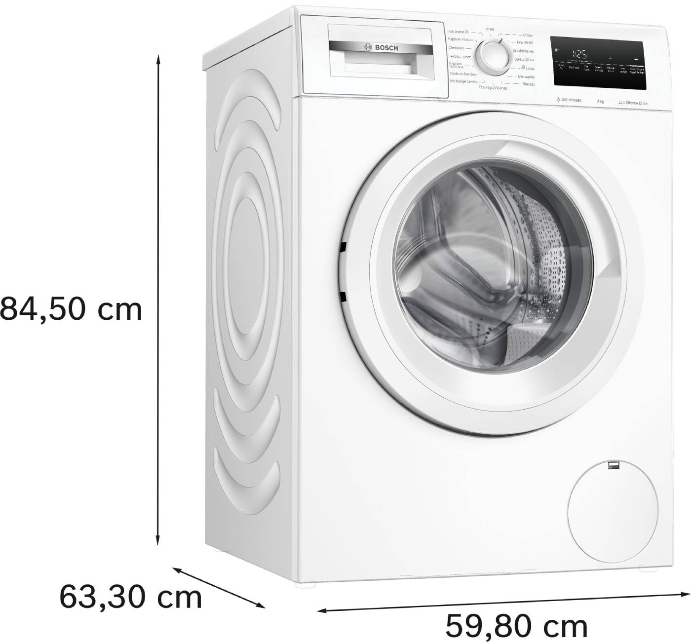 Lave linge Frontal BOSCH Série 4 Iron Assist 9Kg Blanc - WAN24209FR