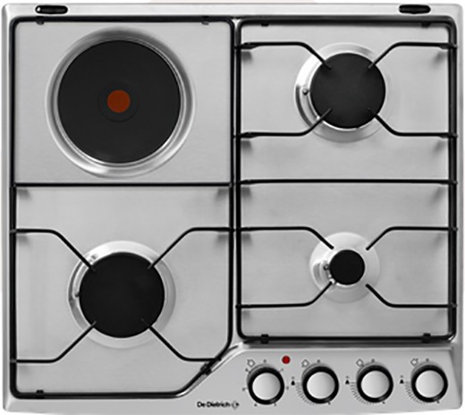 Brandt TI1013 - Table de cuisson mixte (gaz et induction) 4 foyers