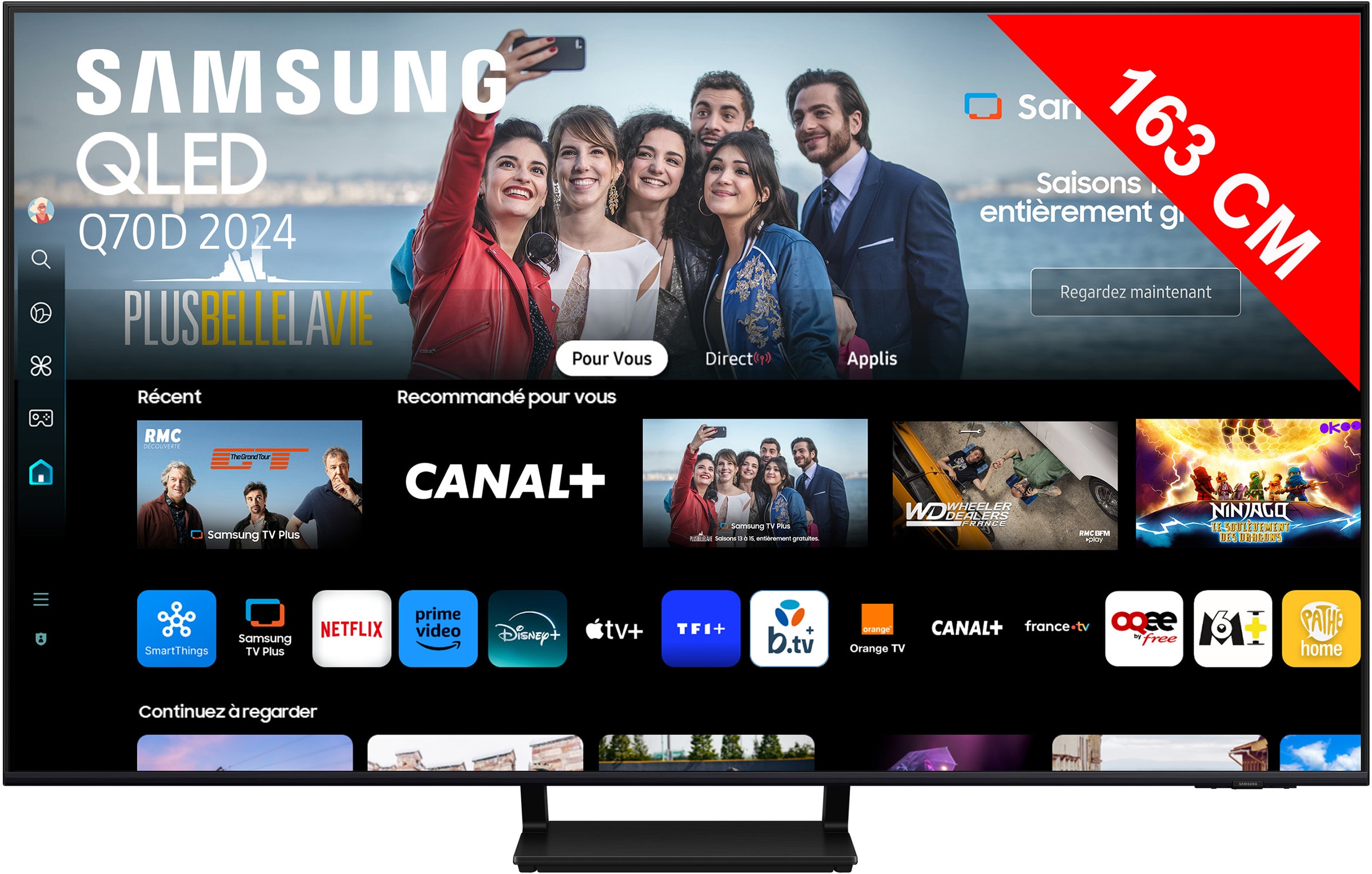 TV QLED 4K 163 cm SAMSUNG  TQ65Q70D