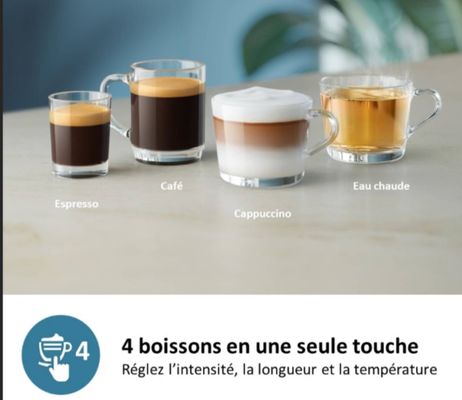 Robot expresso PHILIPS automatiques Séries 2300 LatteGo 4 Boissons Blanche - EP2333/40