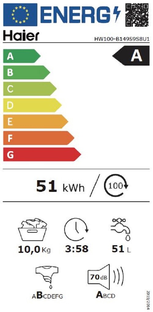 Lave linge Frontal HAIER  - HW100-B14959S8U1