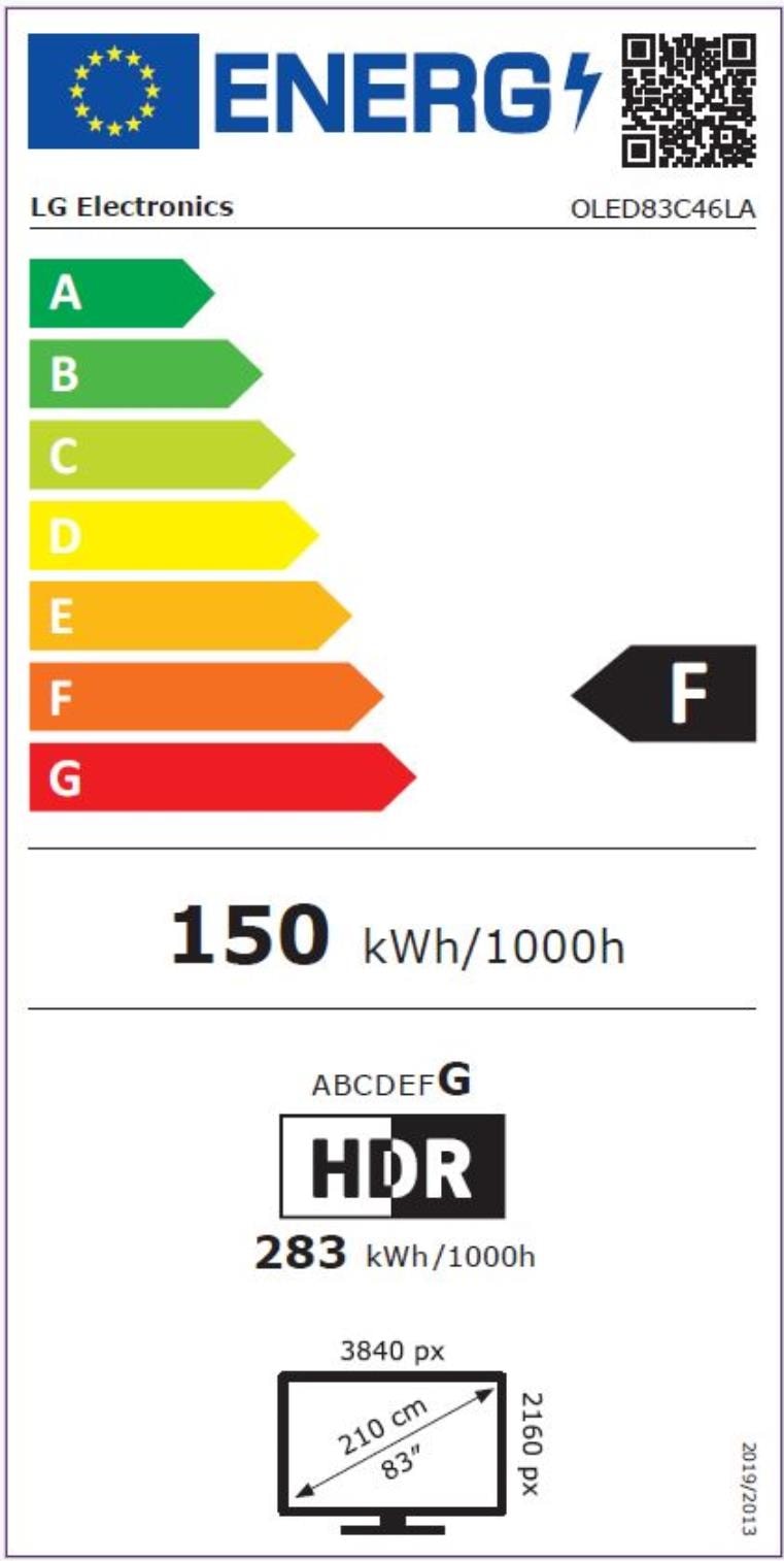 TV OLED 4K 210 cm LG  - OLED83C46