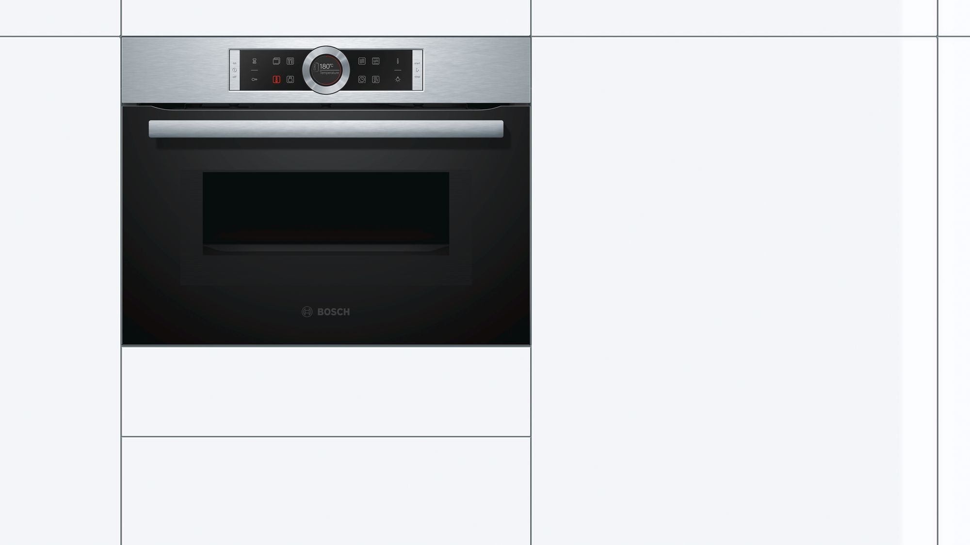 Four combiné micro-ondes BOSCH Série 8 HotAir 4D CookAssist 45L Inox - CMG633BS1