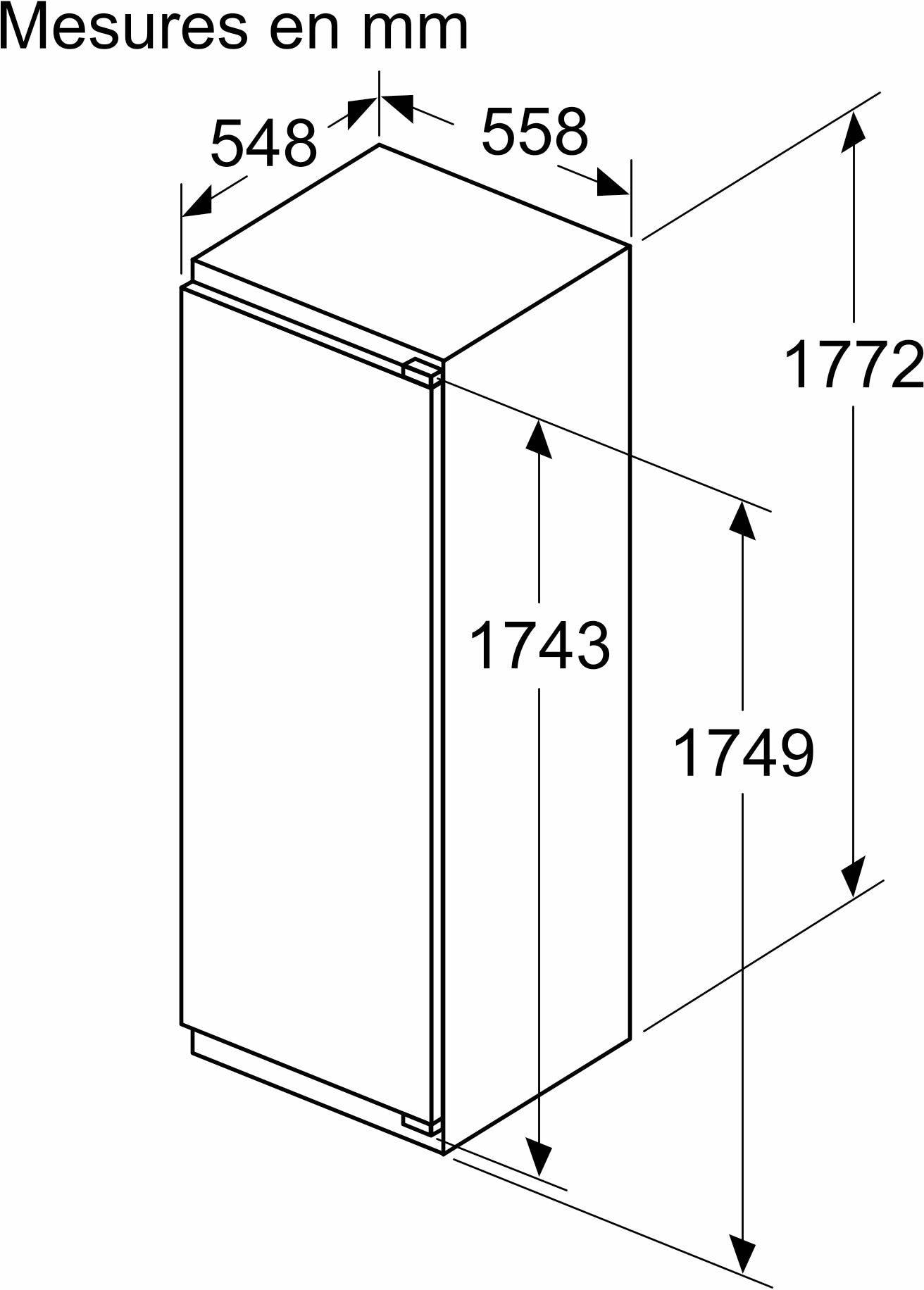 Réfrigérateur encastrable 1 porte SIEMENS  - KI82LVFE0