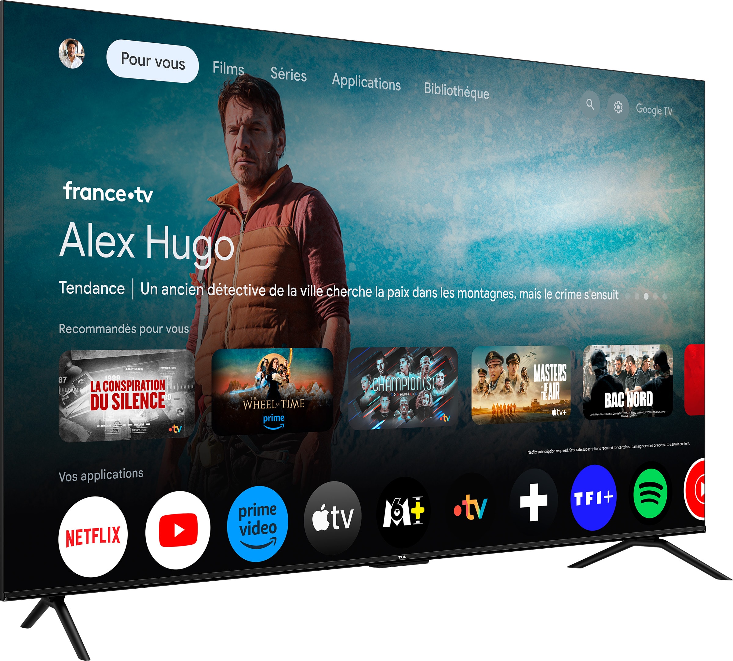 TV LED 4K 215 cm TCL , HDR Pro, Google TV, 85" - 85T7B