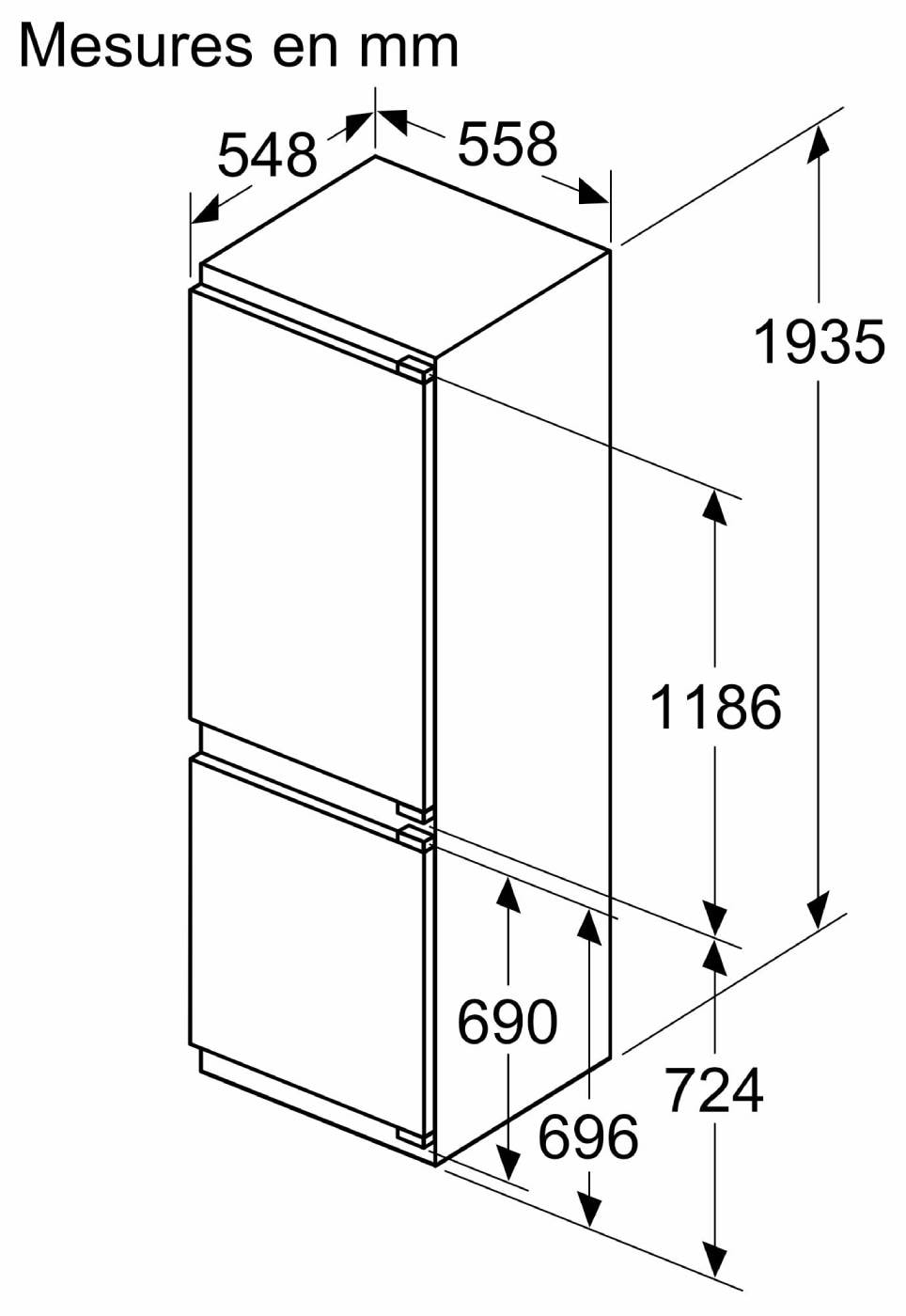 Réfrigérateur congélateur encastrable NEFF  - KI7962FD0