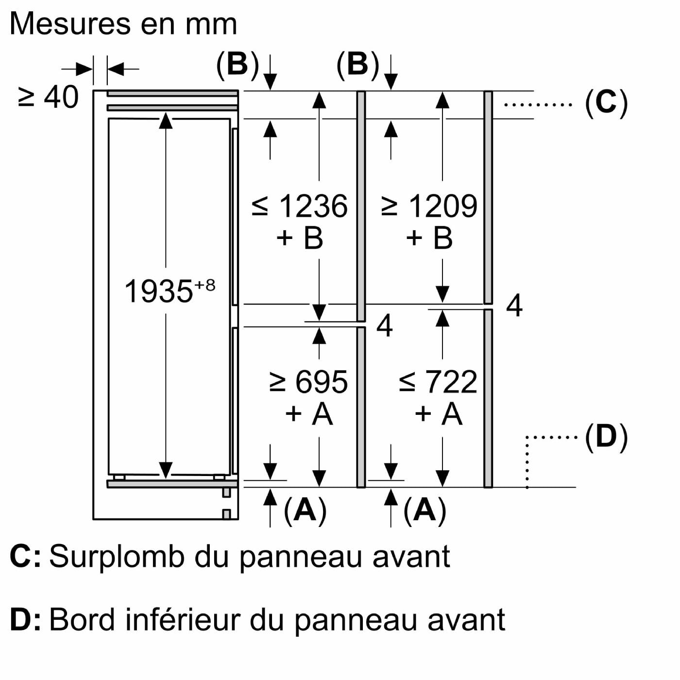 Réfrigérateur congélateur encastrable NEFF  - KI7962FD0