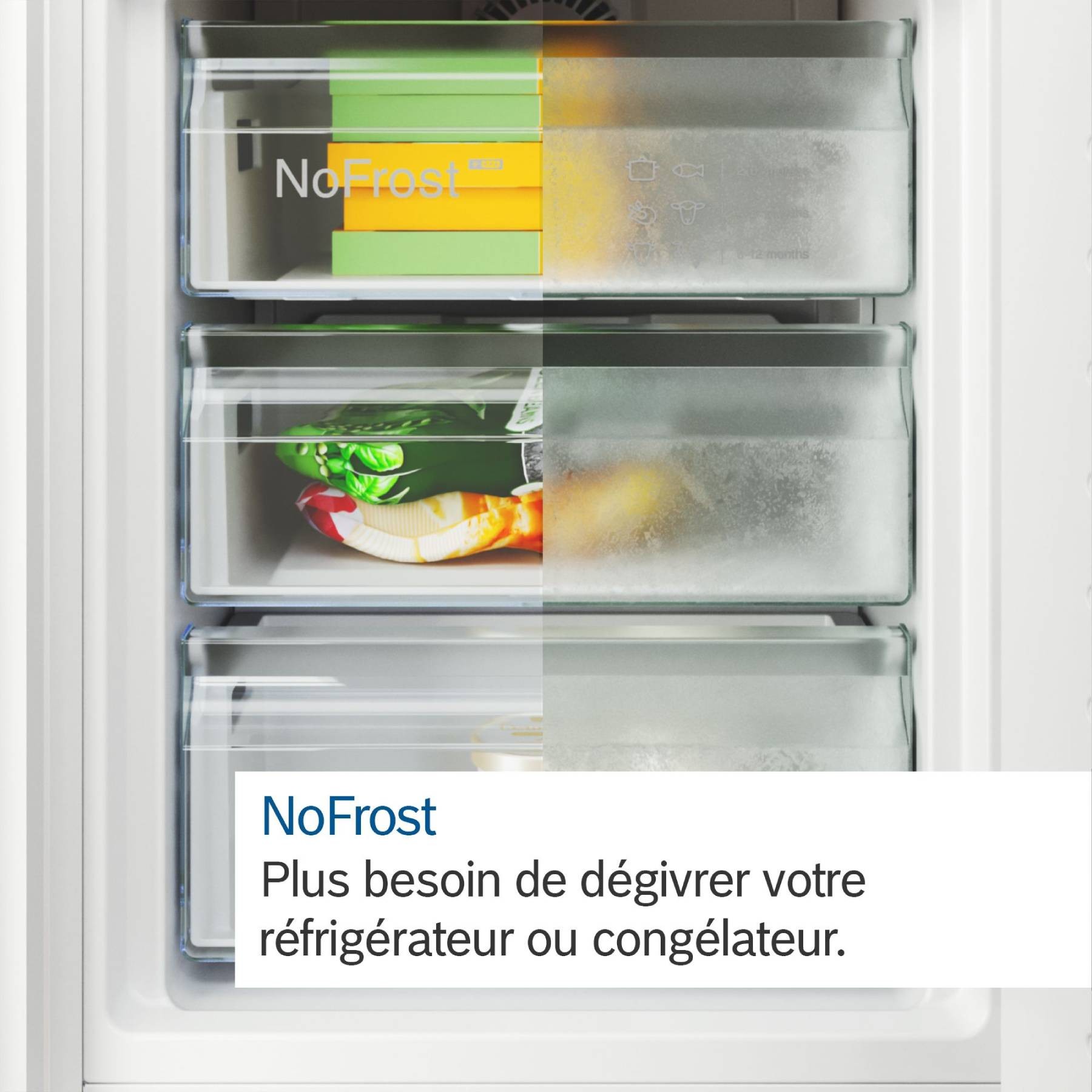 BOSCH Réfrigérateur congélateur bas Série 6 No Frost 440L Inox - KGN49AIBT