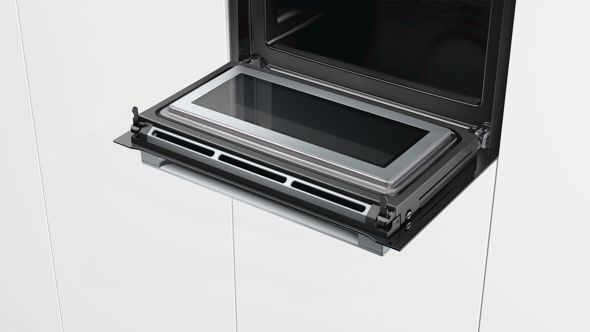 Four combiné micro-ondes BOSCH Série 8 HotAir 4D CookAssist 45L Inox - CMG633BS1