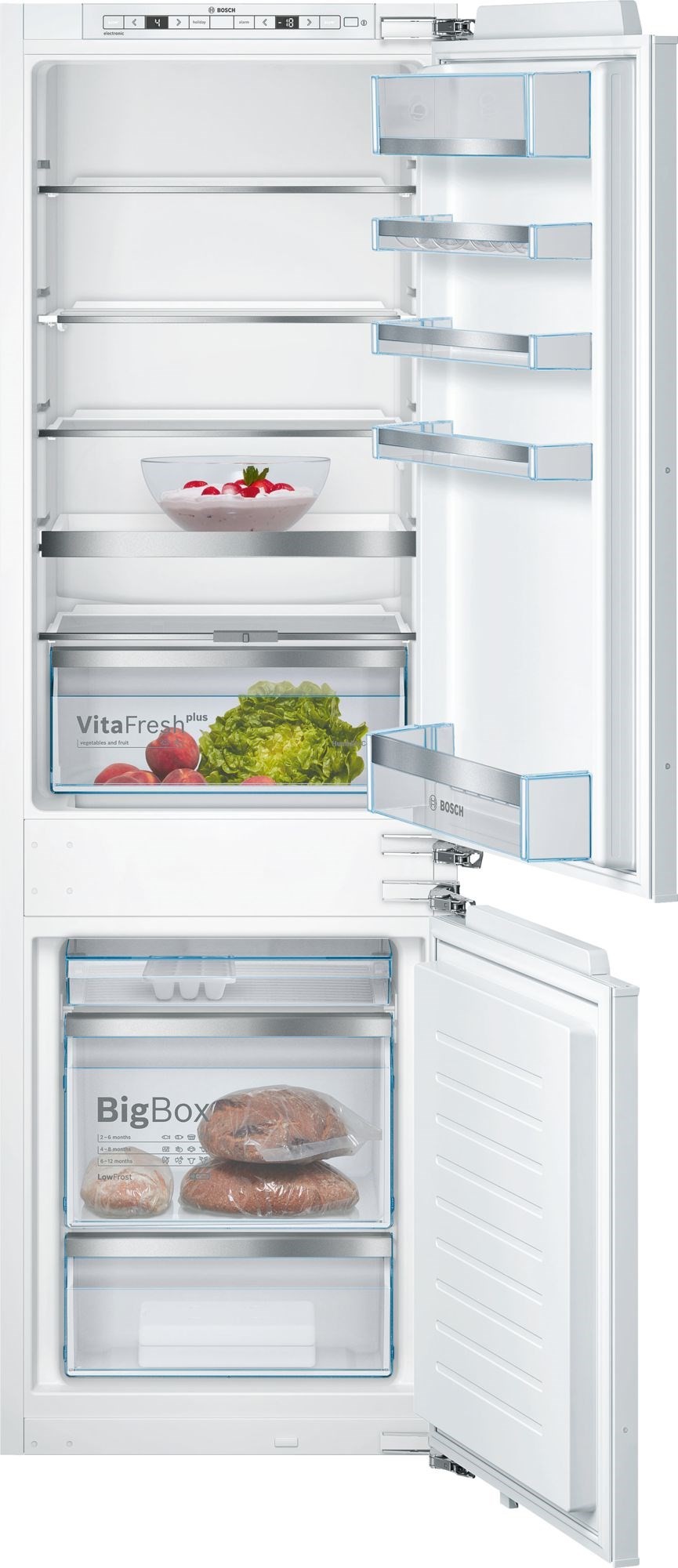 BOSCH Réfrigérateur congélateur encastrable Série 6 LowFrost 265L  KIS86AFE0
