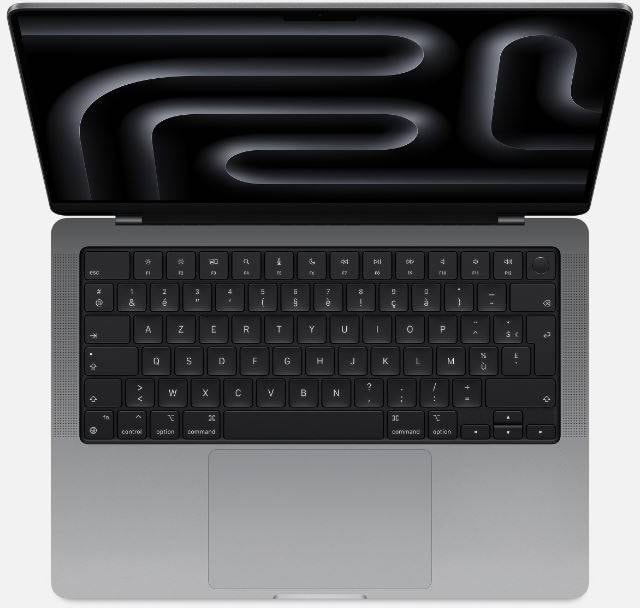 APPLE Ordinateur portable MacBook Pro 14 Pouces M3 8Go RAM 512Go SSD Gris Sideral - MBP14-MTL73FN