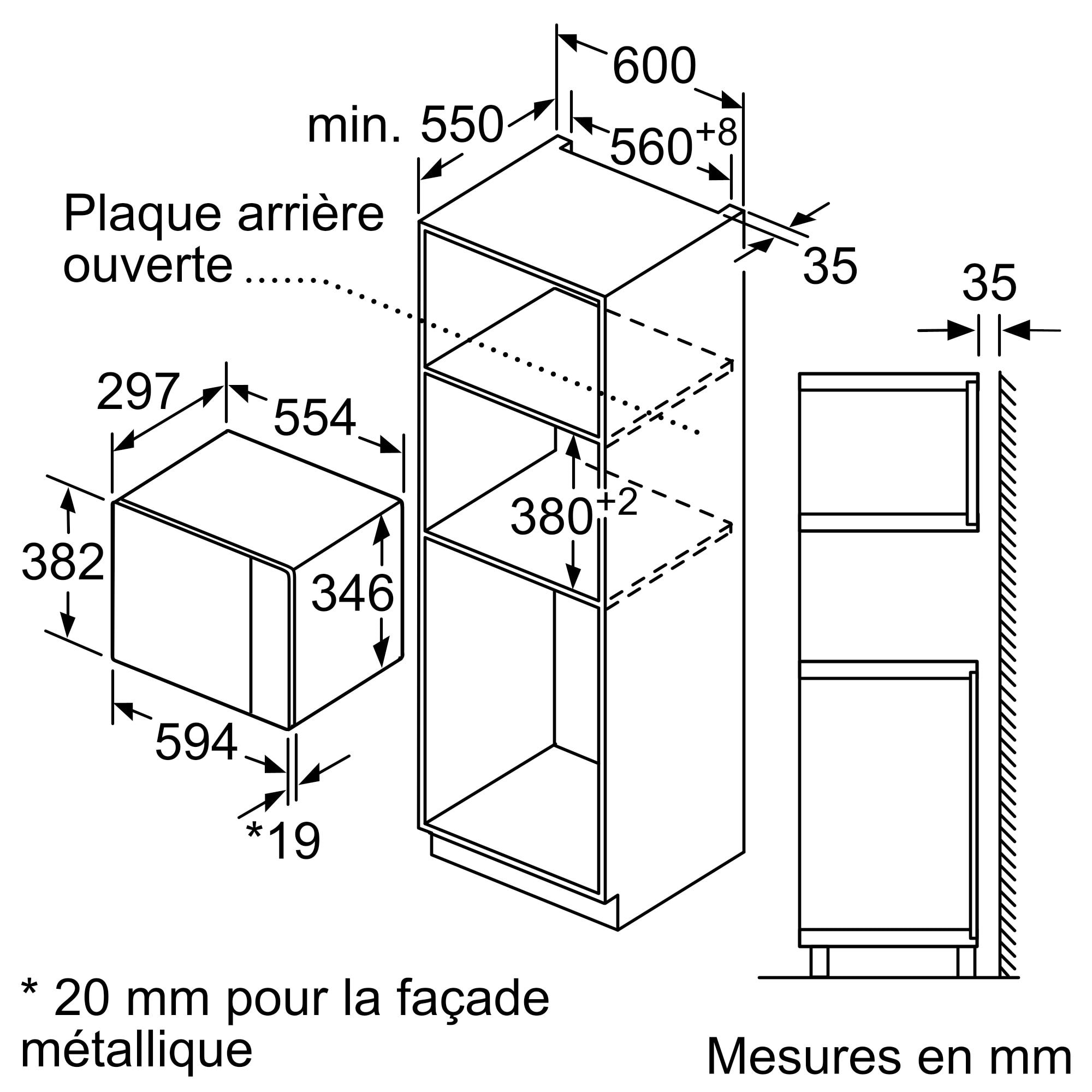 Micro ondes Encastrable BOSCH  - BFL523MB1F