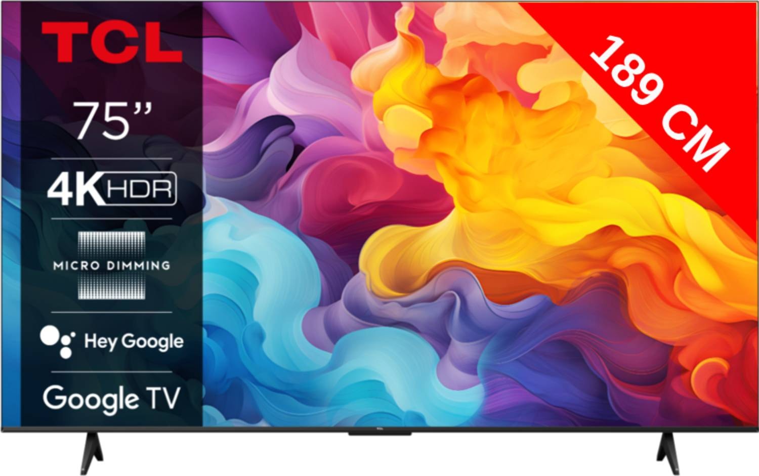 TV LED 4K 189 cm TCL 75" HDR Google TV Game Master 2.0 75V6B