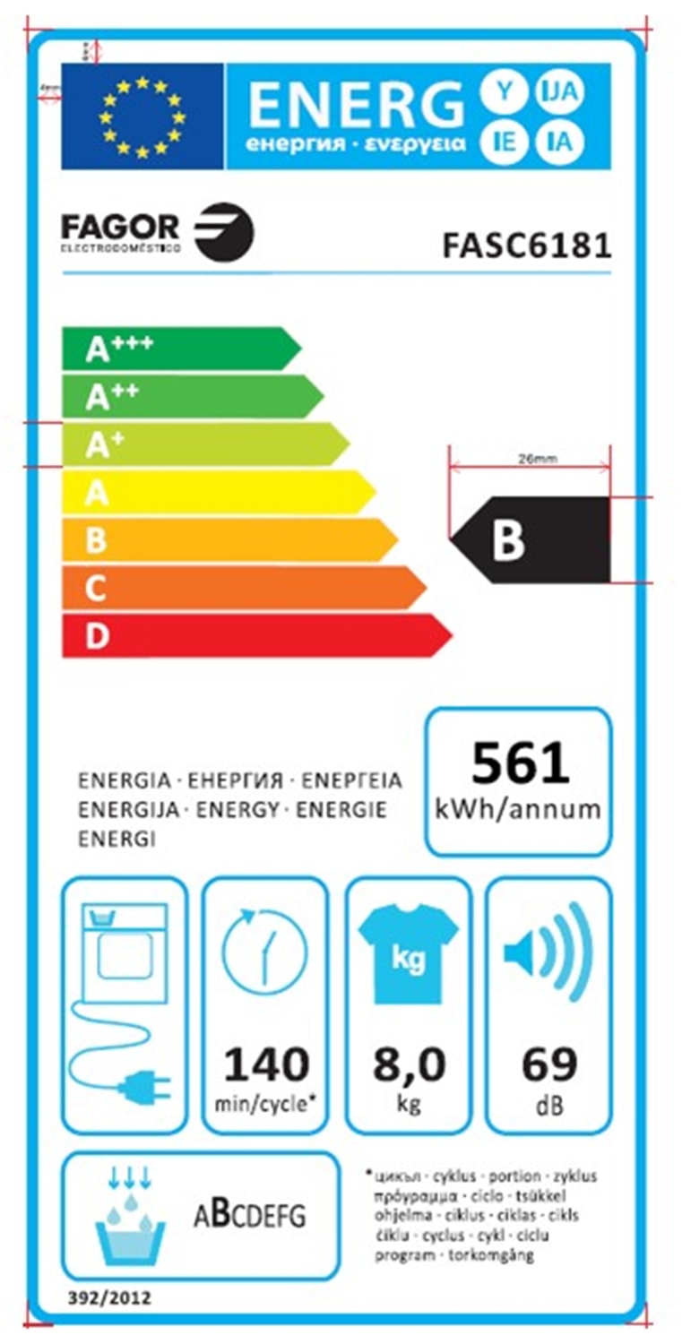 Sèche linge Condensation FAGOR  - FASC6181