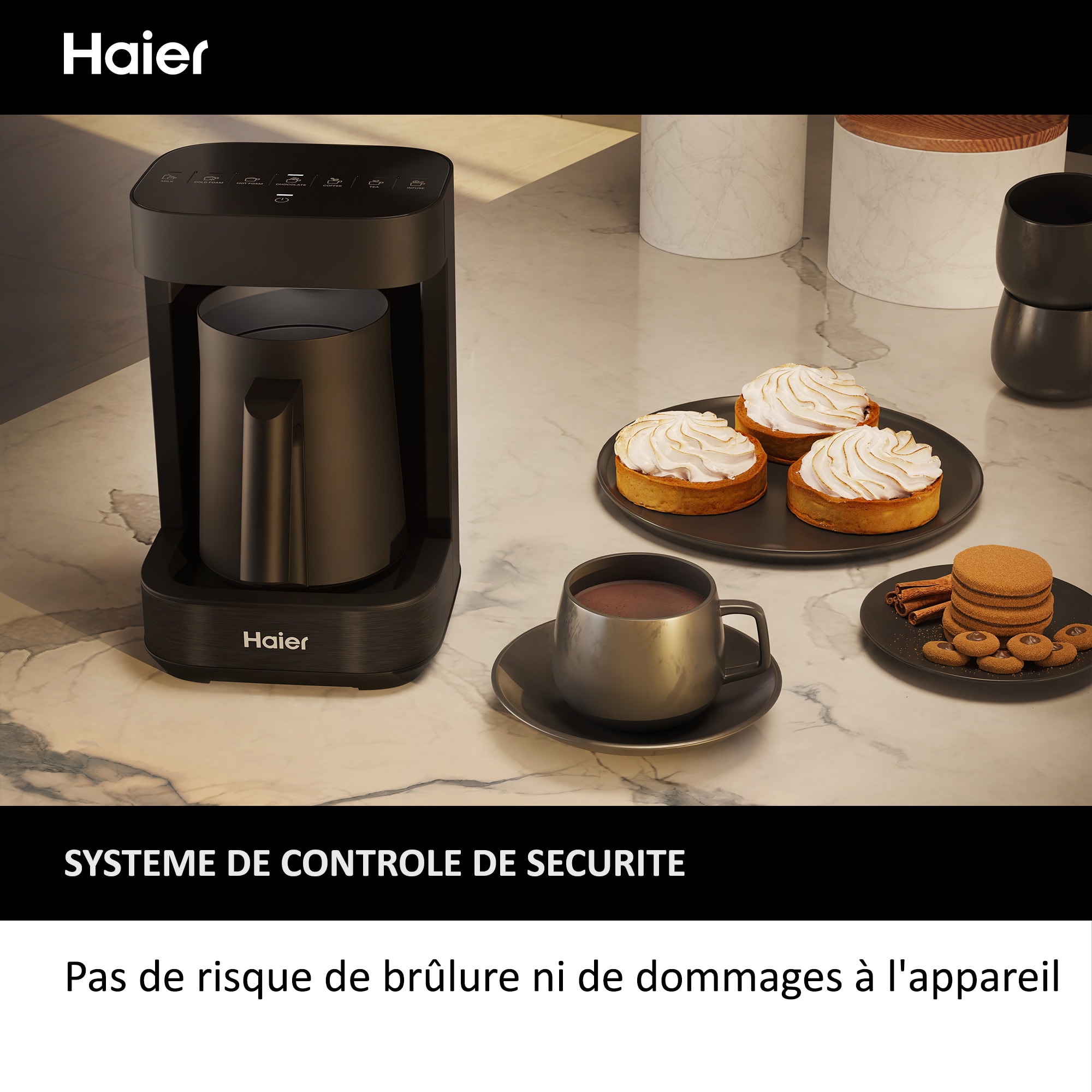 Ensemble petit déjeuner HAIER 700W Polyvalent 7 programmes  - HMB5W4/011