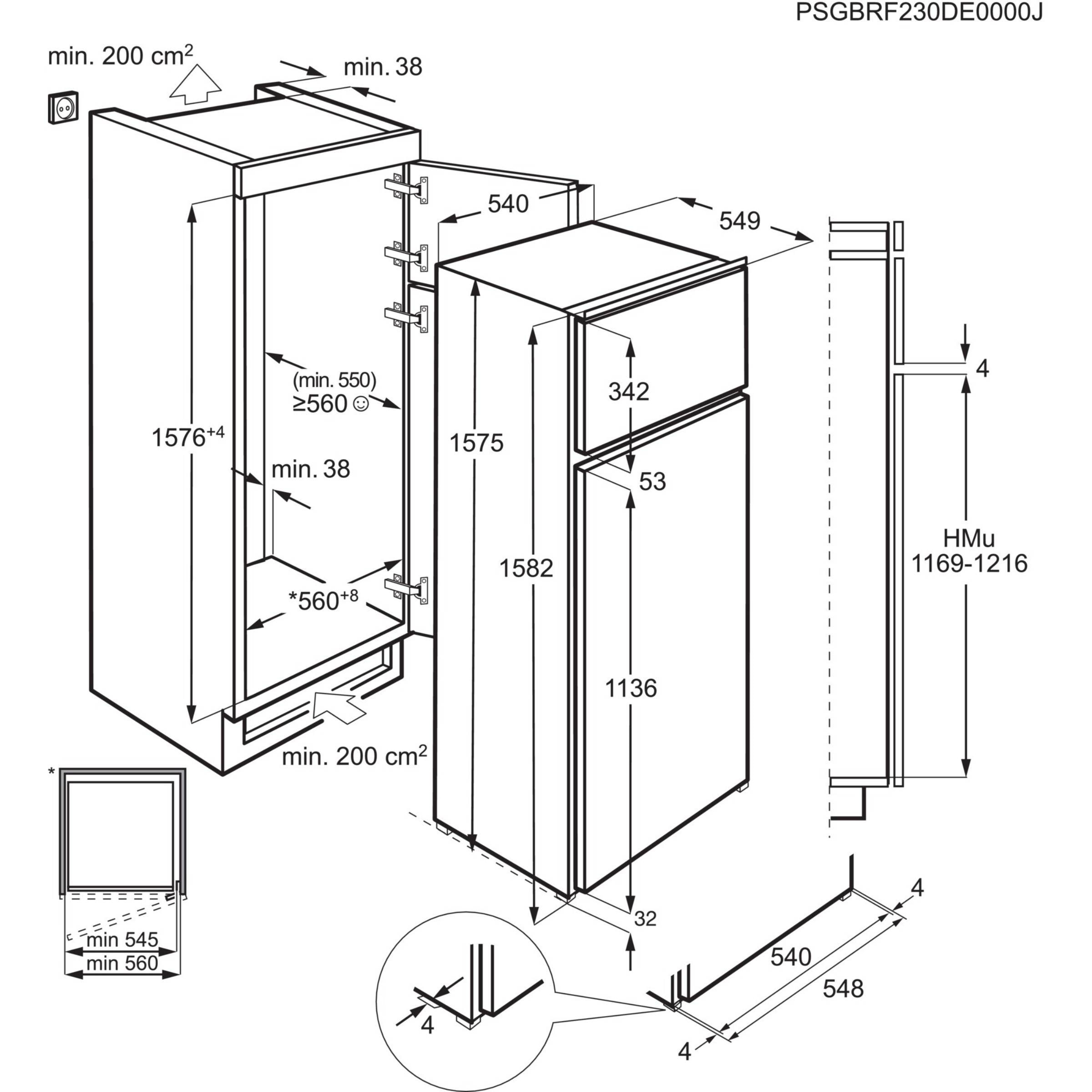 ELECTROLUX Réfrigérateur congélateur encastrable  - KTS5LE16S