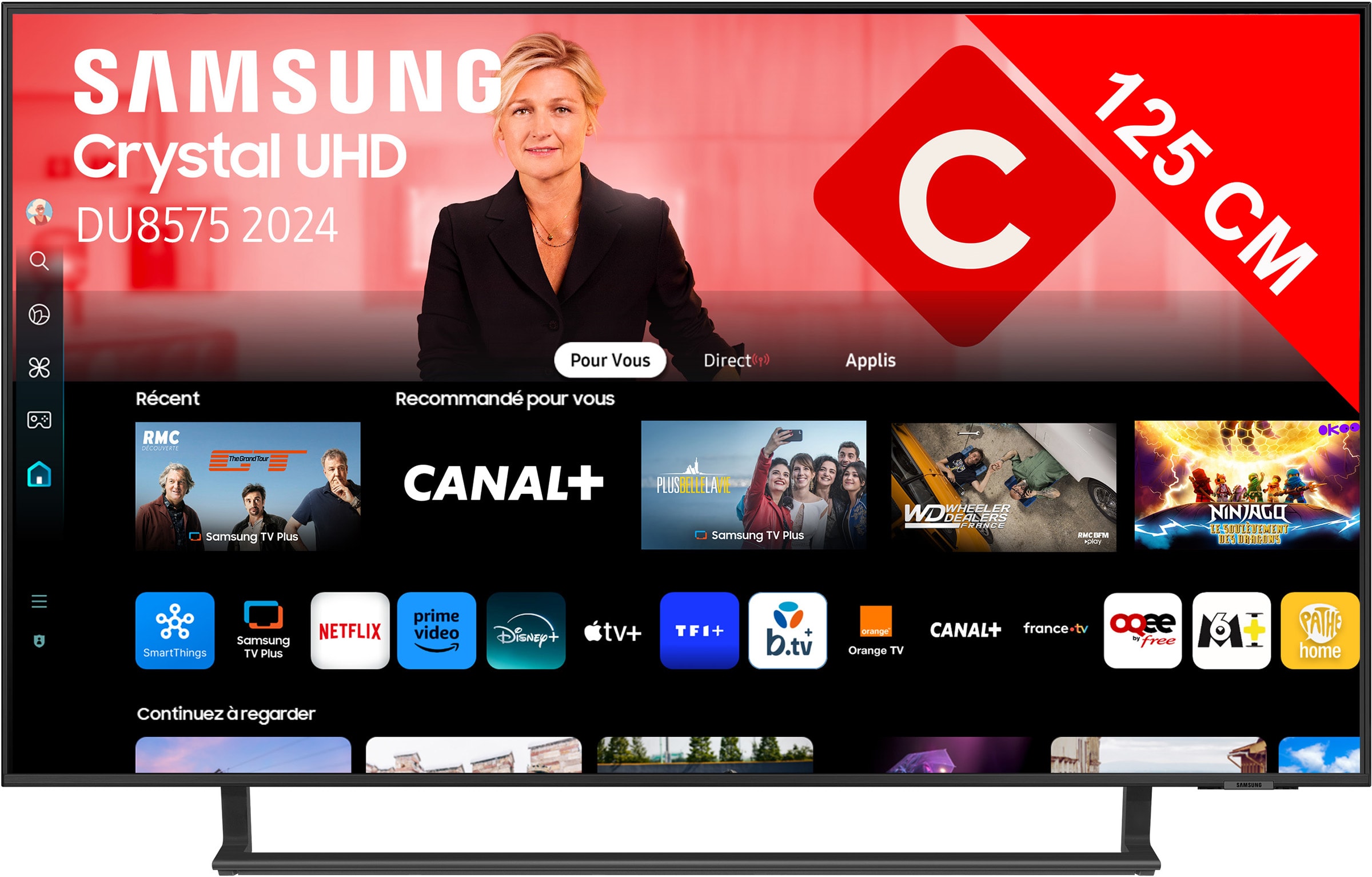 TV LED 4K 125 cm SAMSUNG , Smart TV, 50" TU50DU8575