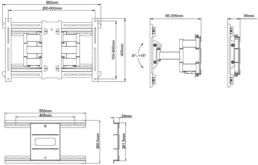 Support mural MULTIBRACKETS  - SDB2616