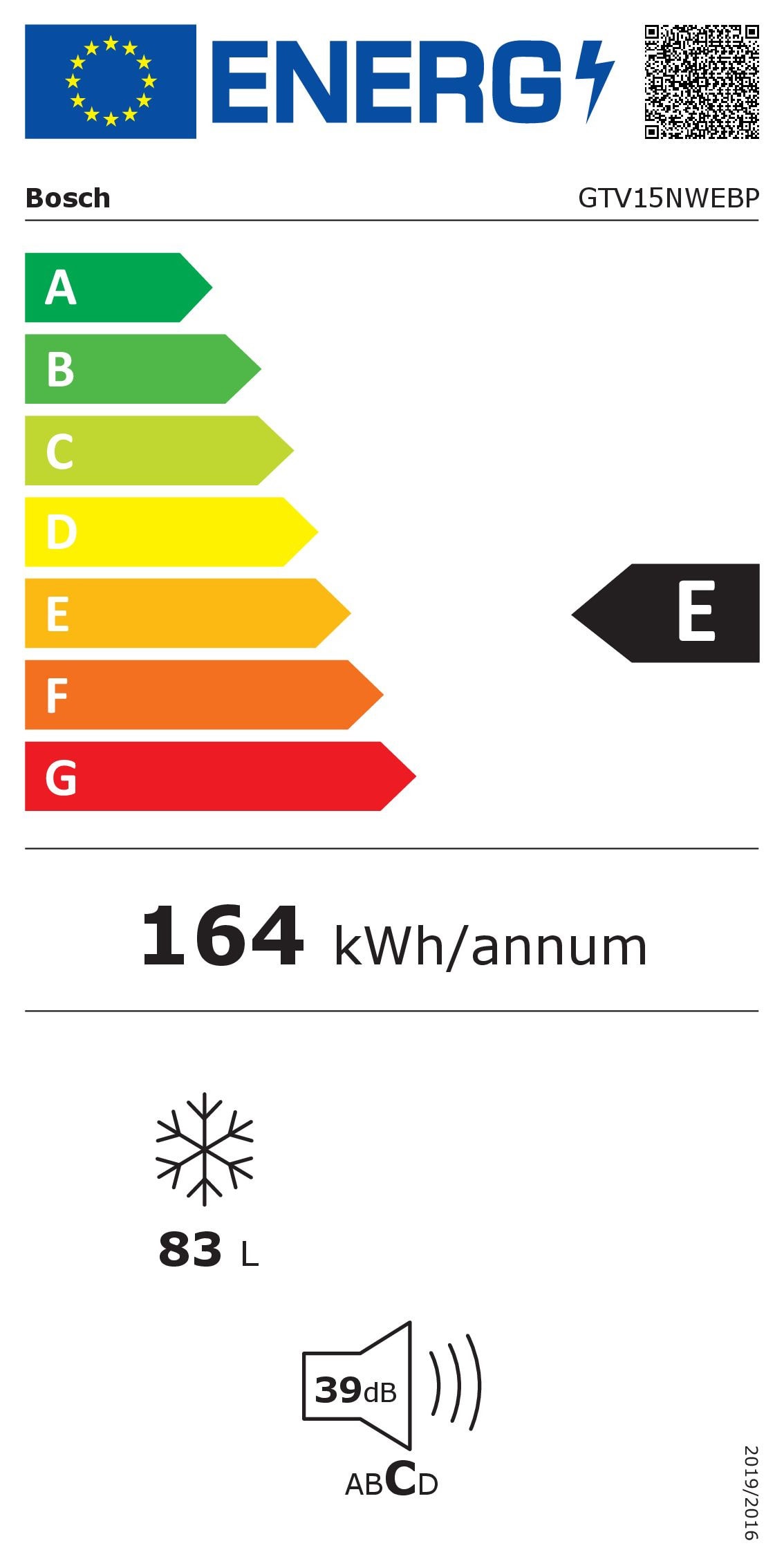 Congélateur compact BOSCH  - GTV15NWEBP