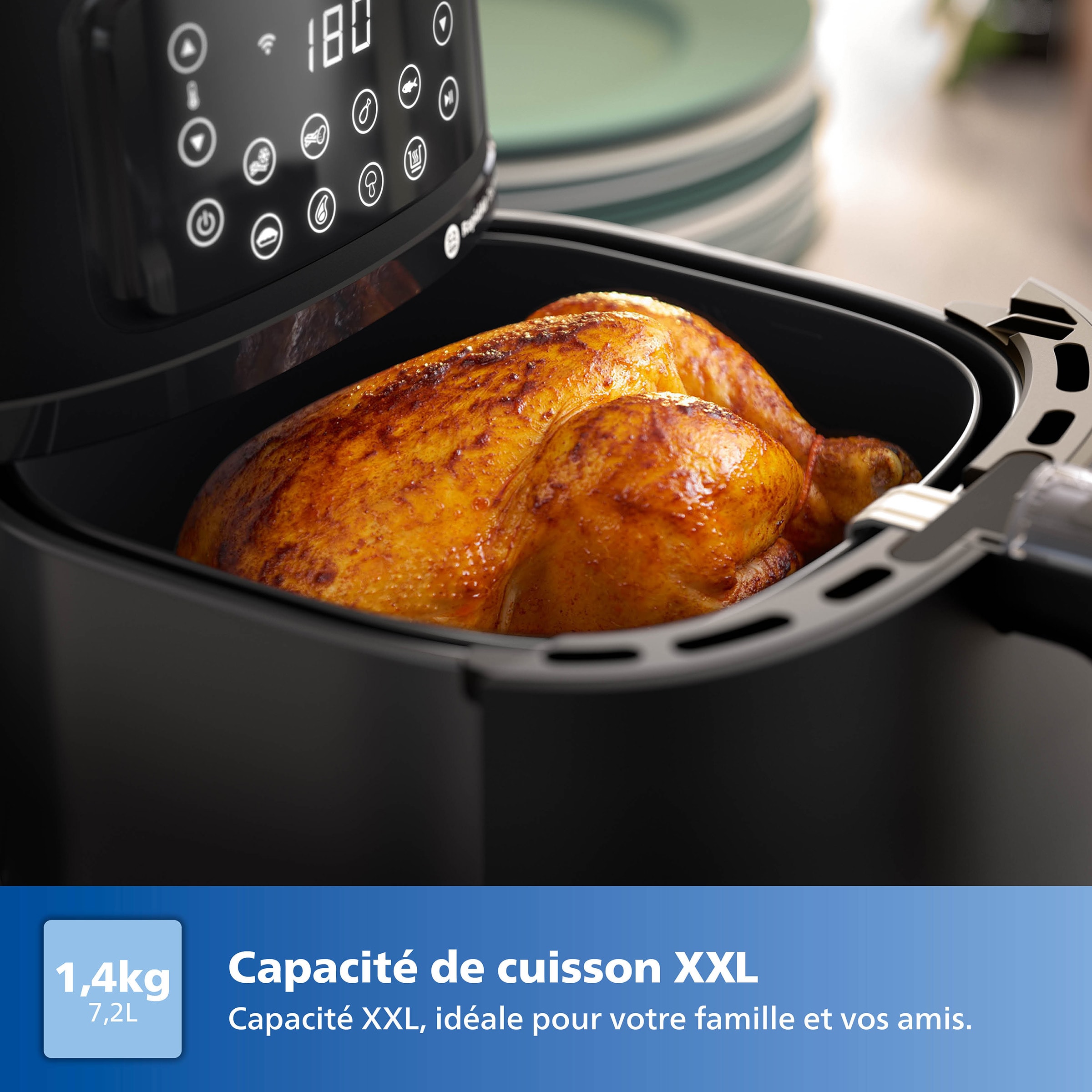 Friteuse à air chaud PHILIPS Air Fryer 2000W 1.4kg - HD9285/93