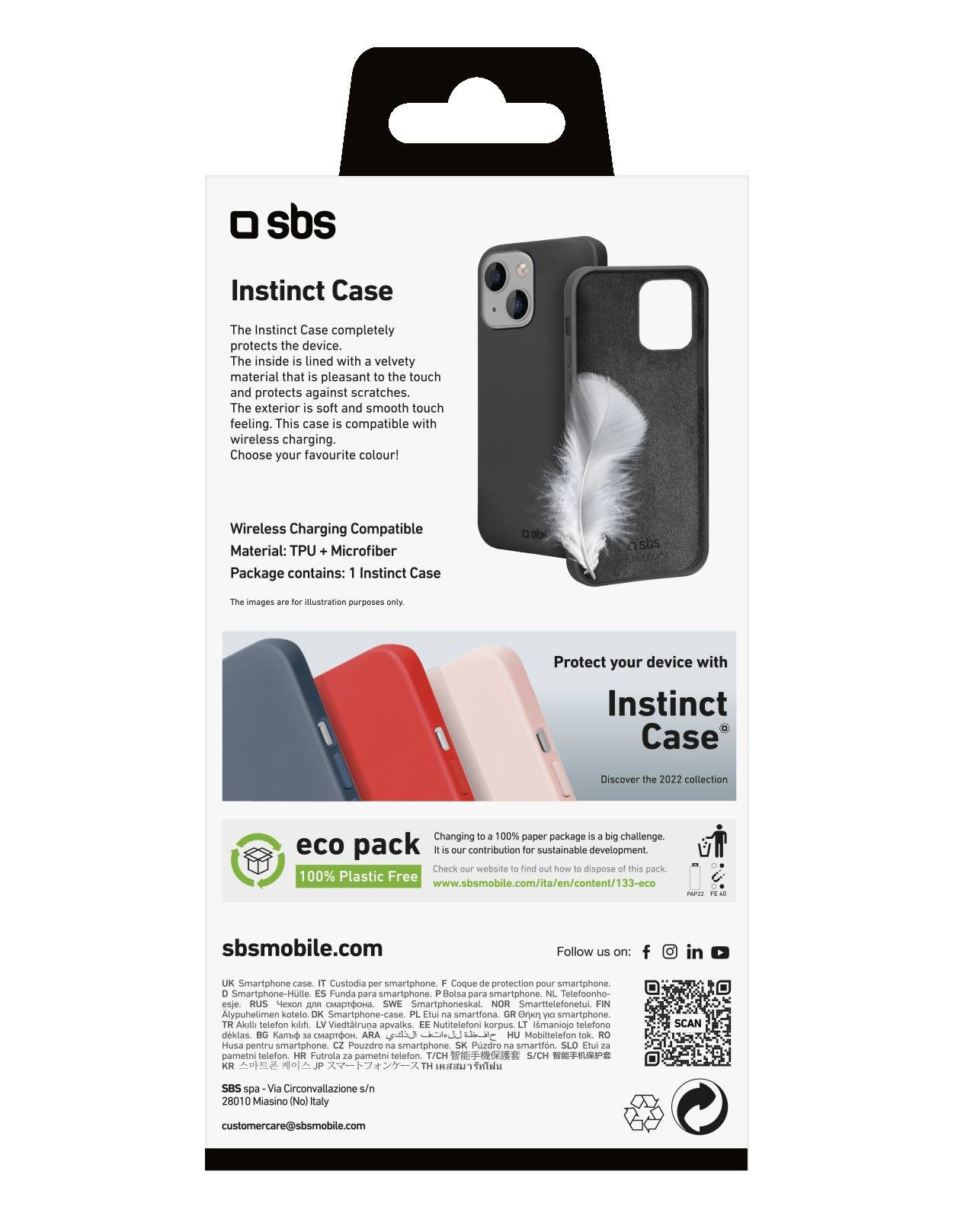 SBS Coque iPhone Coque Instinct pour iPhone 14/iPhone 13 - COQ-INST-IP14/13NOIR